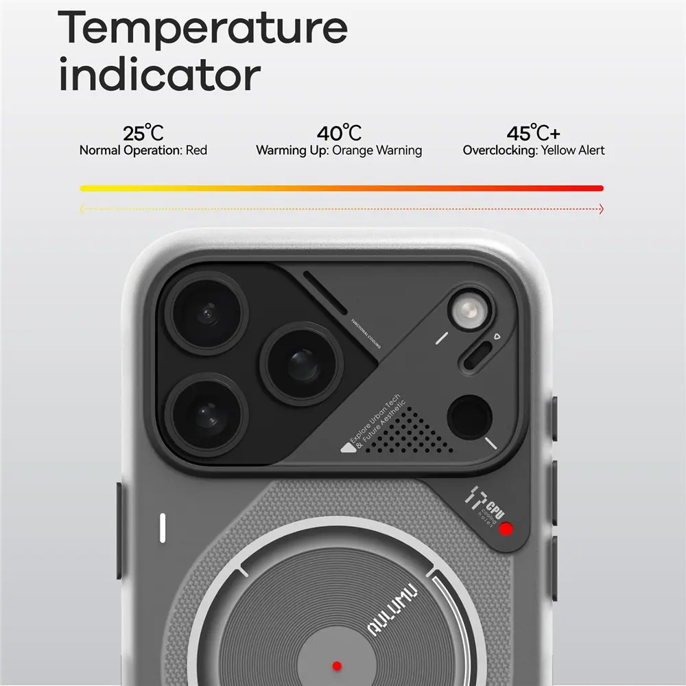 AULUMU Apple iPhone 17 Pro Max Hoesje MagSafe Back Cover Transparant Wit afbeelding 3