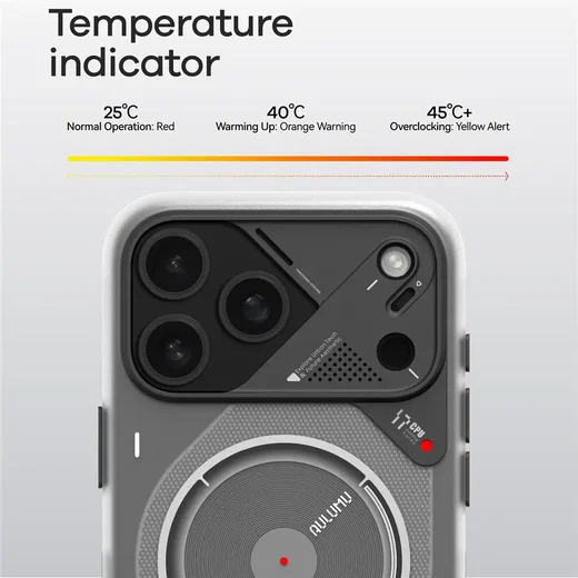 AULUMU Apple iPhone 17 Pro Max Hoesje MagSafe Back Cover Transparant Wit afbeelding 3