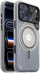 AULUMU Apple iPhone 17 Pro Max Hoesje MagSafe Back Cover Transparant Wit afbeelding
