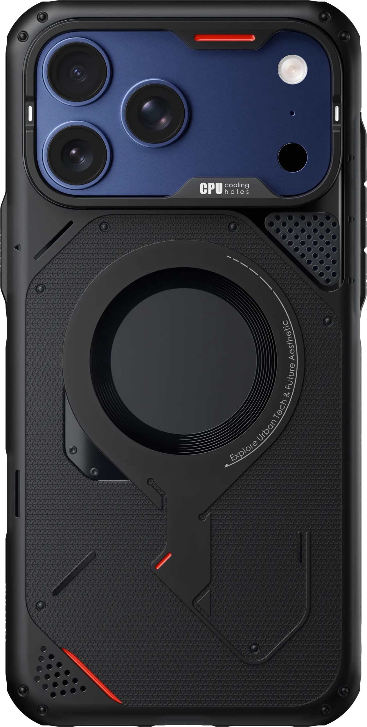 AULUMU Rugged iPhone 17 Pro Schokbestendig MagSafe Transparant Zwart afbeelding 3