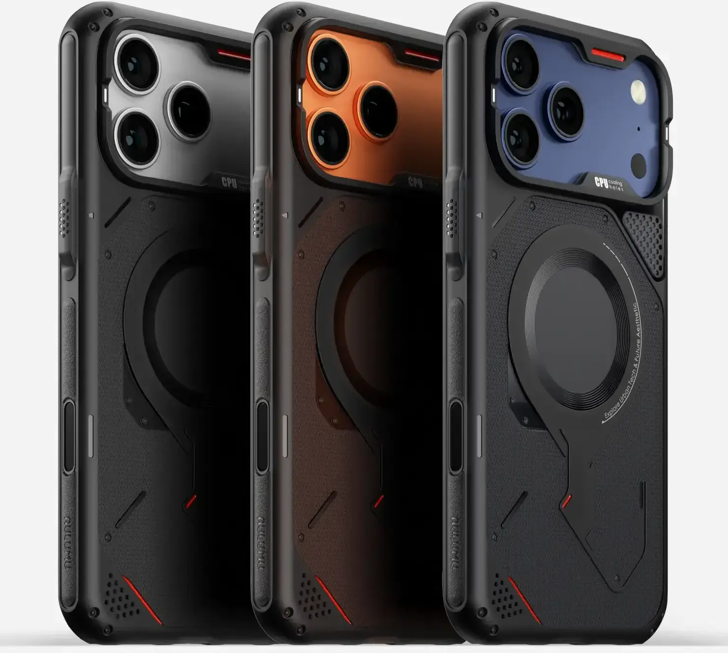 AULUMU Rugged iPhone 17 Pro Schokbestendig MagSafe Transparant Zwart afbeelding 5