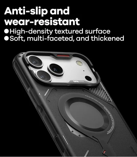 AULUMU Rugged iPhone 17 Pro Schokbestendig MagSafe Transparant Zwart afbeelding 4