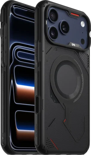 AULUMU Rugged iPhone 17 Pro Schokbestendig MagSafe Transparant Zwart afbeelding 1