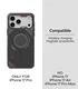 AULUMU Rugged iPhone 17 Pro Schokbestendig MagSafe Transparant Zwart afbeelding 7