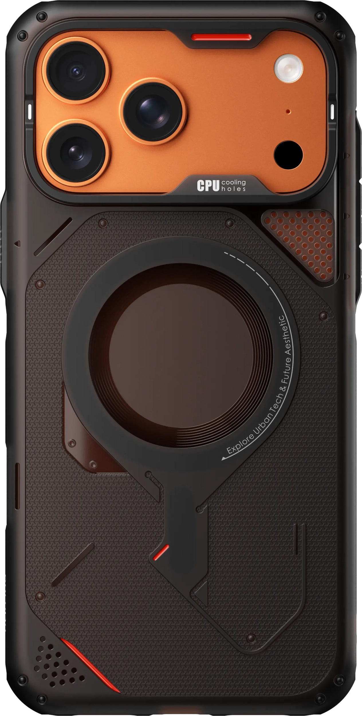 AULUMU Rugged iPhone 17 Pro Max Schokbestendig MagSafe Transparant Zwart afbeelding 3