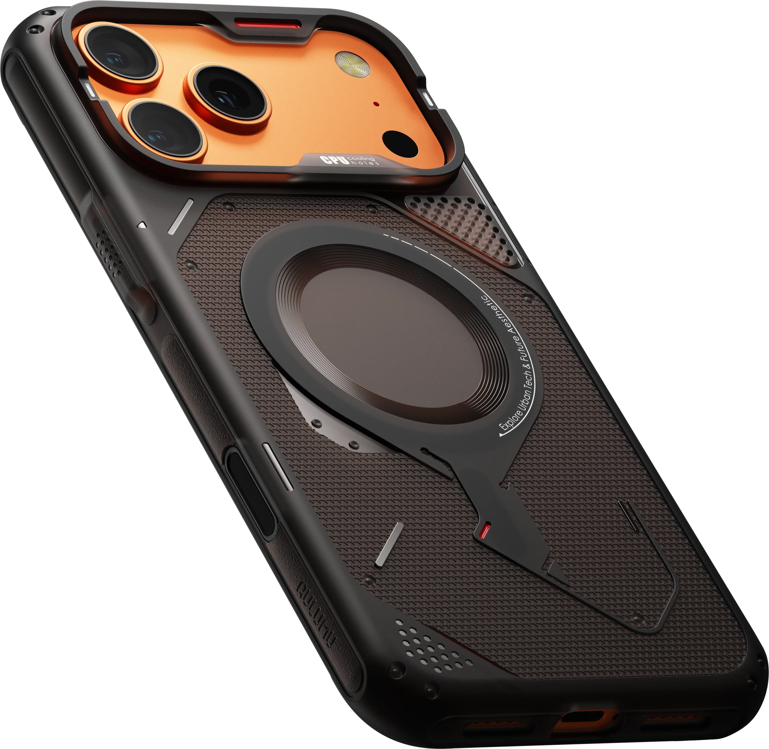 AULUMU Rugged iPhone 17 Pro Max Schokbestendig MagSafe Transparant Zwart afbeelding 5
