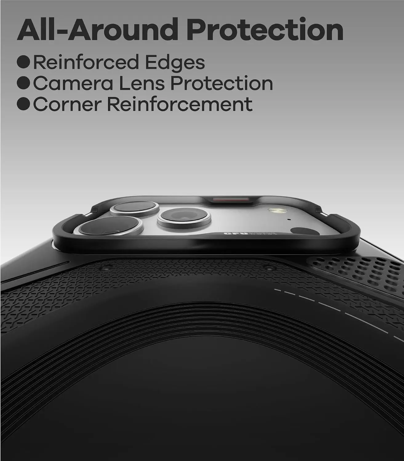 AULUMU Rugged iPhone 17 Pro Max Schokbestendig MagSafe Transparant Zwart afbeelding 6