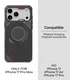 AULUMU Rugged iPhone 17 Pro Max Schokbestendig MagSafe Transparant Zwart afbeelding 7