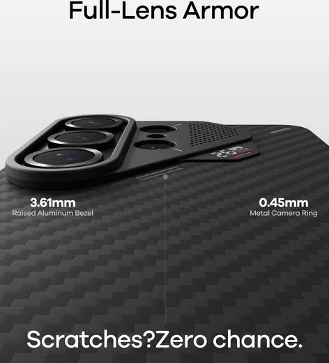 AULUMU Ultra-Slim Samsung Galaxy S26 Ultra Hoesje Aramid Fiber MagSafe Zwart afbeelding 9