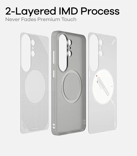 AULUMU Frosted Sansung Galaxy S26 Ultra Hoesje MagSafe Grijs afbeelding 3
