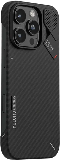 AULUMU Ultra-Slim iPhone 16 Pro Max Hoesje Aramid Fiber MagSafe Zwart afbeelding 1