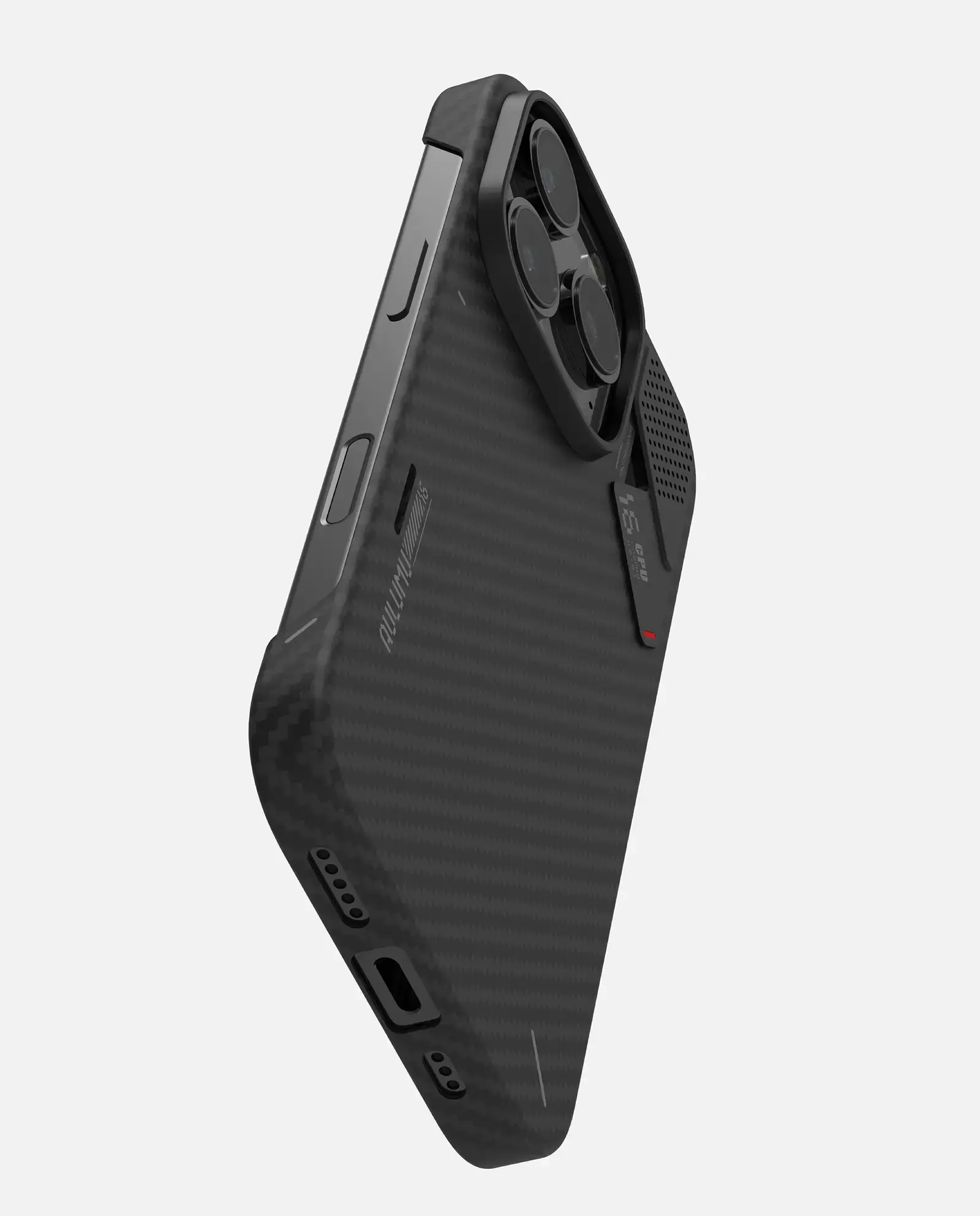 AULUMU Ultra-Slim iPhone 16 Pro Max Hoesje Aramid Fiber MagSafe Zwart afbeelding 4