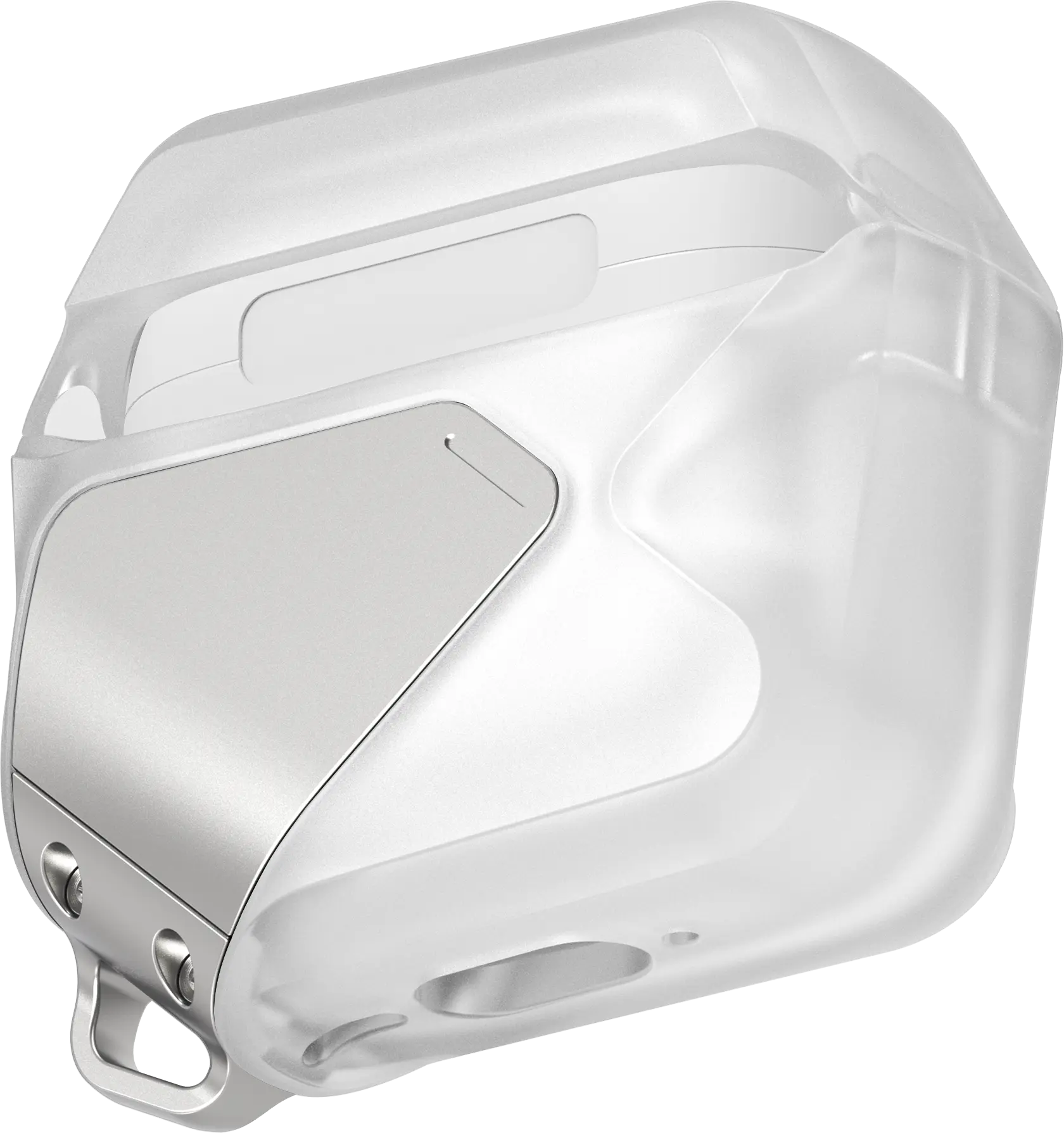 AULUMU Apple AirPods 4 Hoesje Schokbestendig met Koord Transparant Wit afbeelding 3