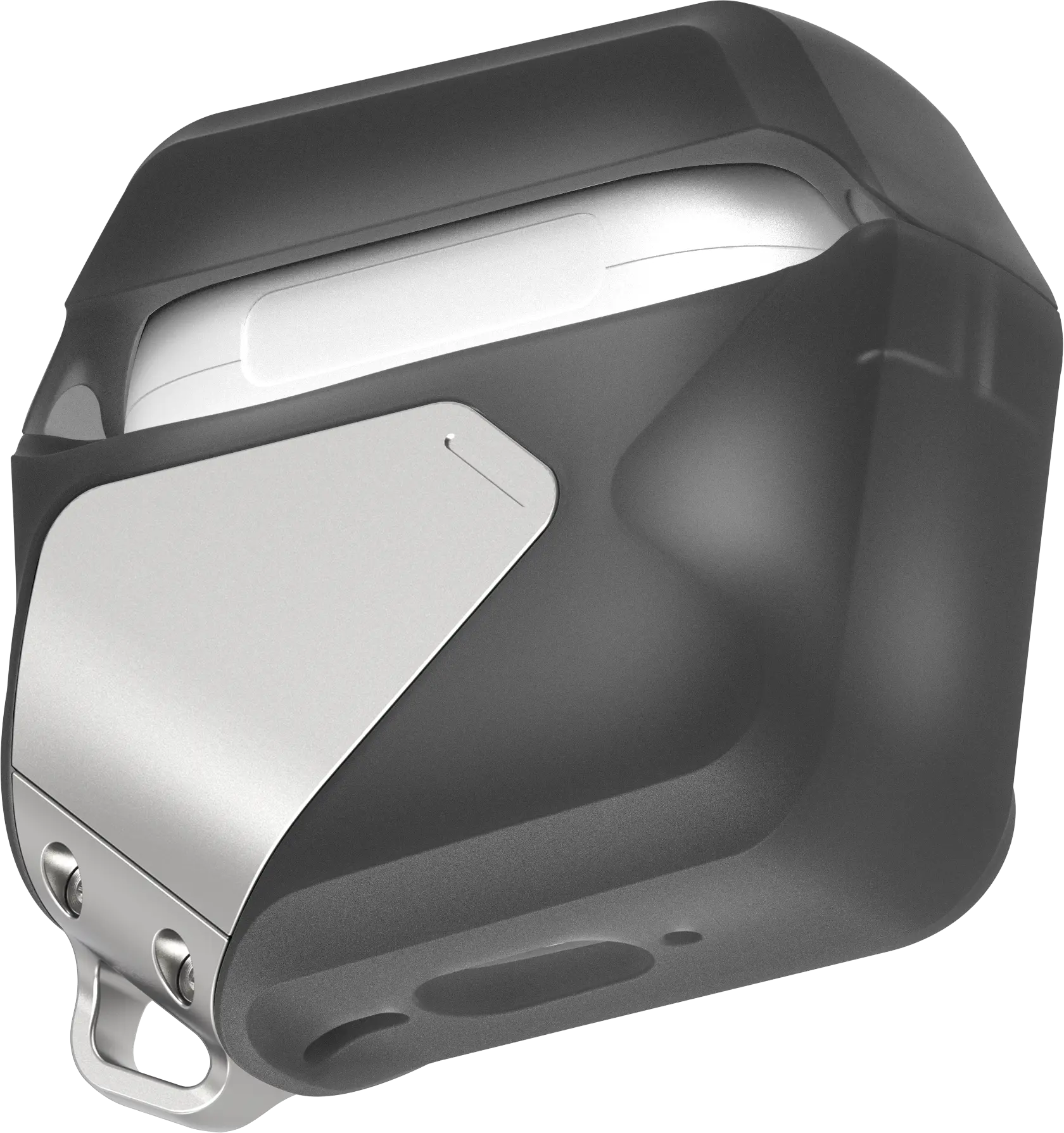AULUMU Apple AirPods 4 Hoesje Schokbestendig met Koord Transparant Grijs afbeelding 3