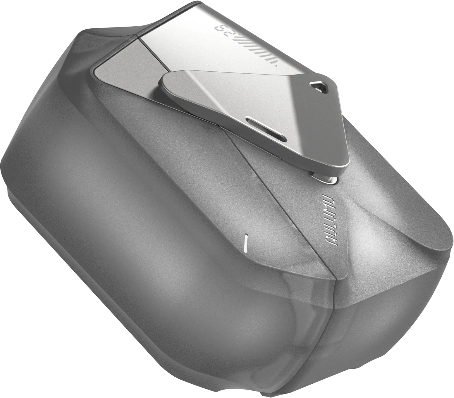 AULUMU Apple AirPods 4 Hoesje Schokbestendig met Koord Transparant Grijs afbeelding 4