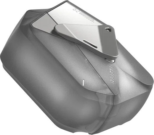 AULUMU Apple AirPods 4 Hoesje Schokbestendig met Koord Transparant Grijs afbeelding 4