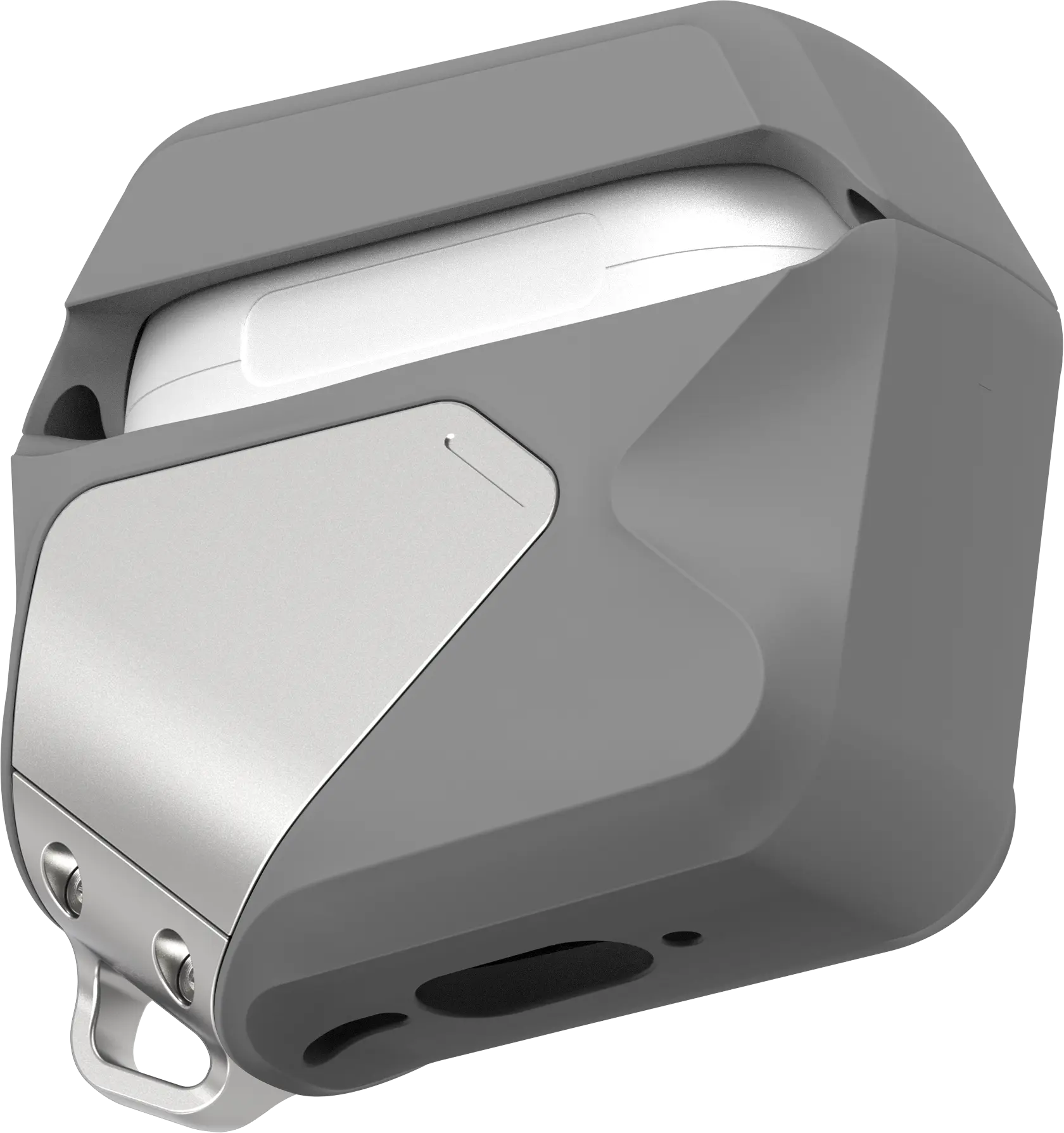 AULUMU Apple AirPods 4 Hoesje Schokbestendig met Koord Grijs afbeelding 3