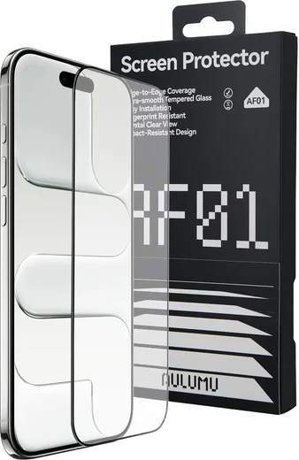 AULUMU Crystal Clear Apple iPhone 16 Pro Tempered Glass Screenprotector afbeelding 1