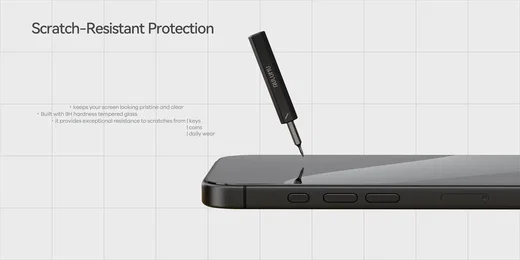 AULUMU Crystal Clear Apple iPhone 16 Pro Tempered Glass Screenprotector afbeelding 10