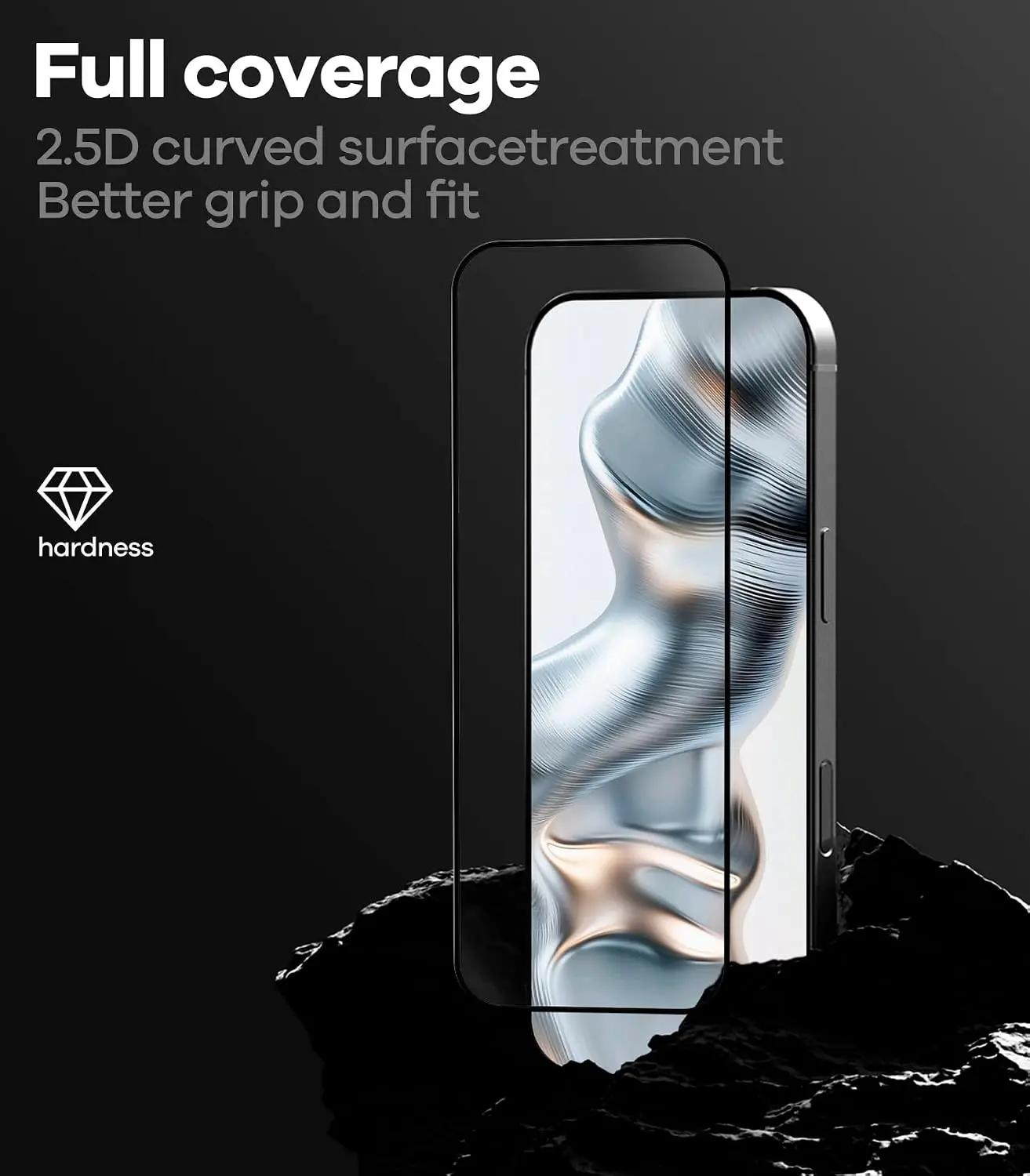 AULUMU Crystal Clear Apple iPhone 16 Pro Max Tempered Glass Screenprotector afbeelding 10