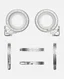 AULUMU G09 Ghost 360 MagSafe Standaard met 3-Assige 360° Rotatie Clear Wit afbeelding 9