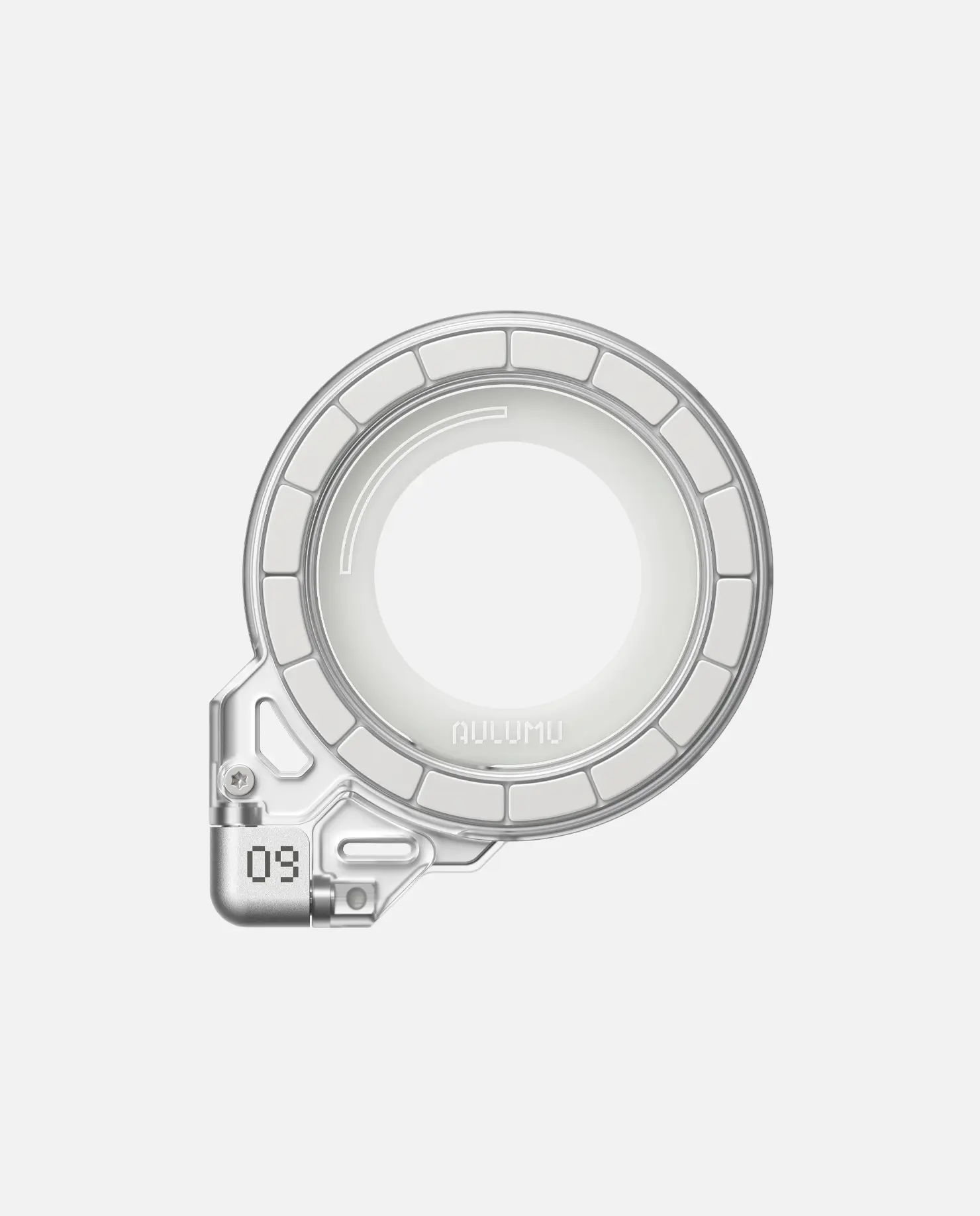 AULUMU G09 Ghost 360 MagSafe Standaard met 3-Assige 360° Rotatie Clear Wit afbeelding 2