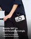 AULUMU G09 Ghost 360 MagSafe Standaard met 3-Assige 360° Rotatie Clear Wit afbeelding 6