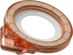 AULUMU G09 Ghost 360 MagSafe Standaard met 3-Assige 360° Rotatie Clear Oranje afbeelding