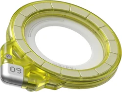 AULUMU G09 Ghost 360 MagSafe Standaard met 3-Assige 360° Rotatie Clear Geel afbeelding