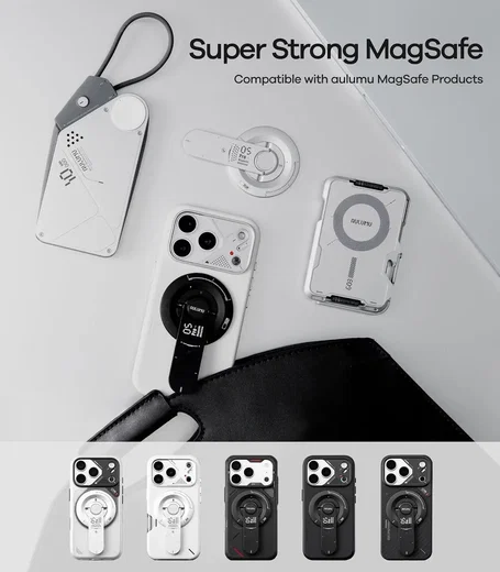 Aulumu G05 Pro MagSafe Ring met Standaard en Multitool Zwart afbeelding 7