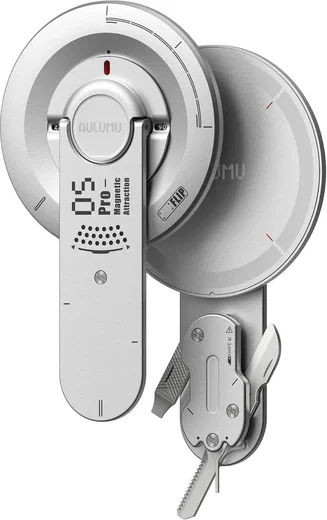 Aulumu G05 Pro MagSafe Ring met Standaard en Multitool Zilver afbeelding 1
