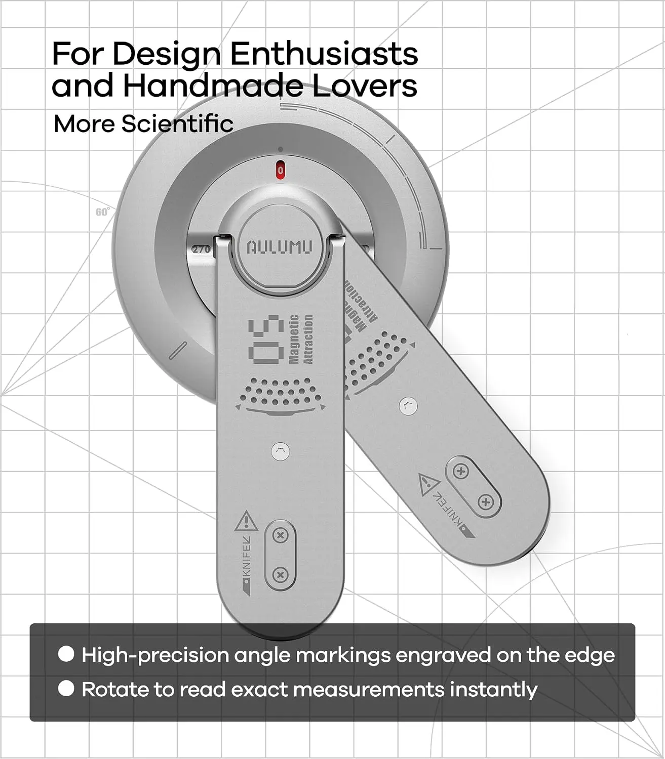 Aulumu G05 Air MagSafe Ring met Standaard en Stanleymes Zilver afbeelding 7