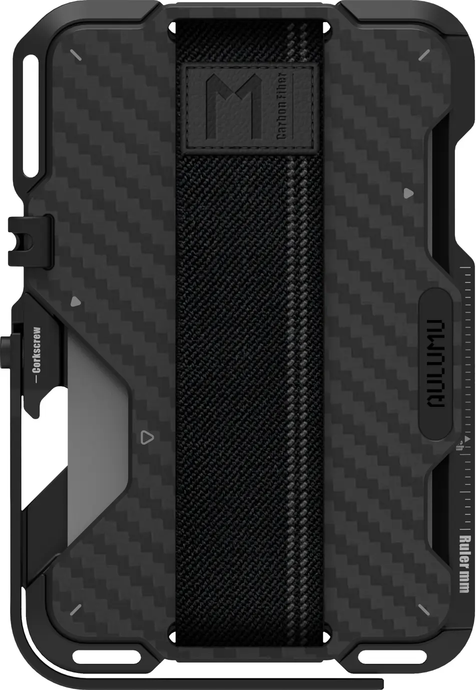 AULUMU G03 MagSafe Wallet met AirTag houder en Standaard Carbon Fiber Zwart afbeelding 7