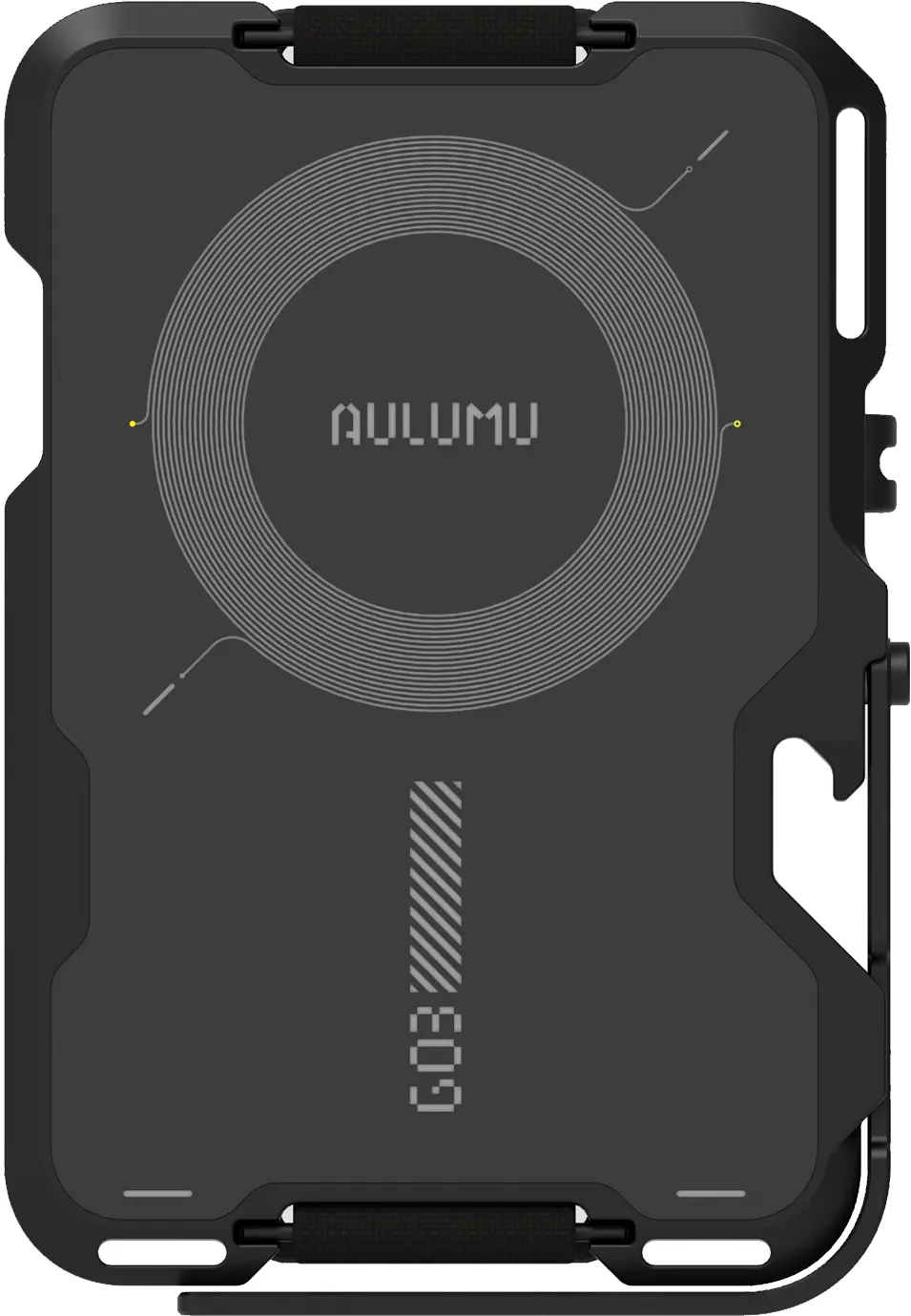 AULUMU G03 MagSafe Wallet met AirTag houder en Standaard Carbon Fiber Zwart afbeelding 6