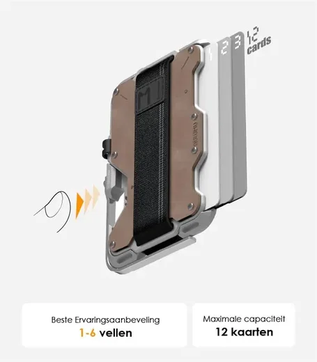 AULUMU G03 MagSafe Wallet met AirTag houder en Standaard Leer Bruin afbeelding 7
