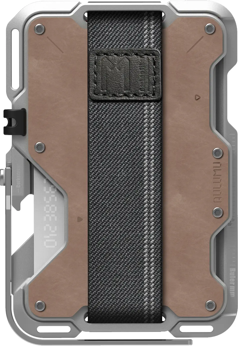 AULUMU G03 MagSafe Wallet met AirTag houder en Standaard Leer Bruin afbeelding 6