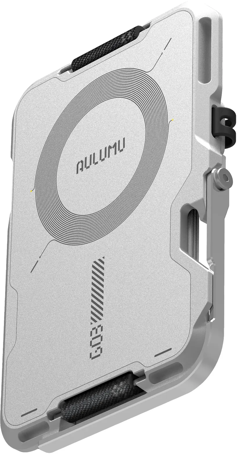 AULUMU G03 MagSafe Wallet met AirTag houder en Standaard Leer Bruin afbeelding 4