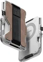 AULUMU G03 MagSafe Wallet met AirTag houder en Standaard Leer Bruin