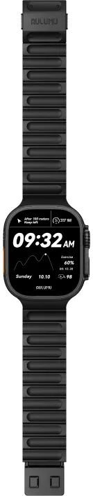 AULUMU Magnetisch Apple Watch 42/44/45/46/49mm Bandje Titanium Zwart afbeelding 3