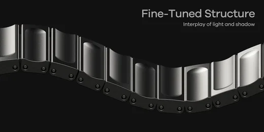 AULUMU Magnetisch Apple Watch 42/44/45/46/49mm Bandje Titanium Zwart afbeelding 6