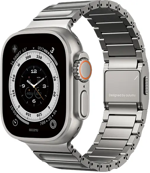 AULUMU Magnetisch Apple Watch 42/44/45/46/49mm Bandje Titanium afbeelding 1