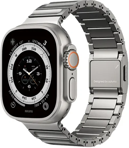 AULUMU Magnetisch Apple Watch 42/44/45/46/49mm Bandje Titanium afbeelding 1