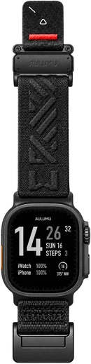 AULUMU Magnetisch Apple Watch Bandje 49/46/45/44/42MM Structuur Zwart afbeelding 3