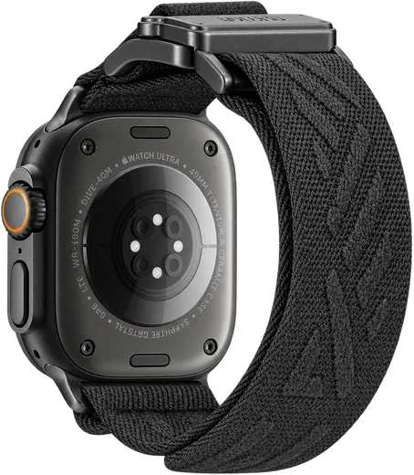 AULUMU Magnetisch Apple Watch Bandje 49/46/45/44/42MM Structuur Zwart afbeelding 2