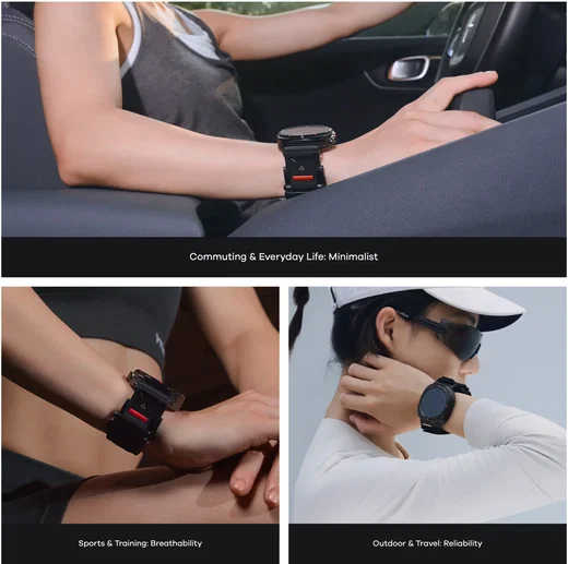 AULUMU Samsung Galaxy Watch Ultra 2 / 1 Bandje Magnetisch Zwart afbeelding 7