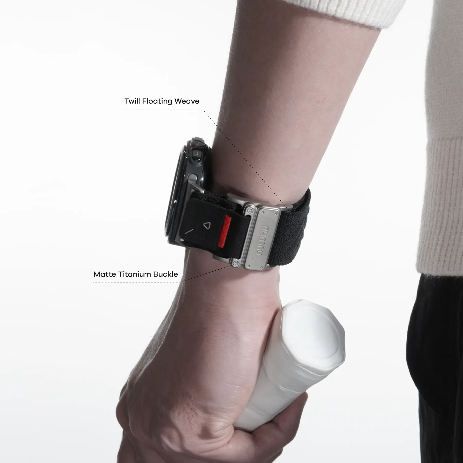 AULUMU Samsung Galaxy Watch Ultra 2 / 1 Bandje Magnetisch Zwart afbeelding 6