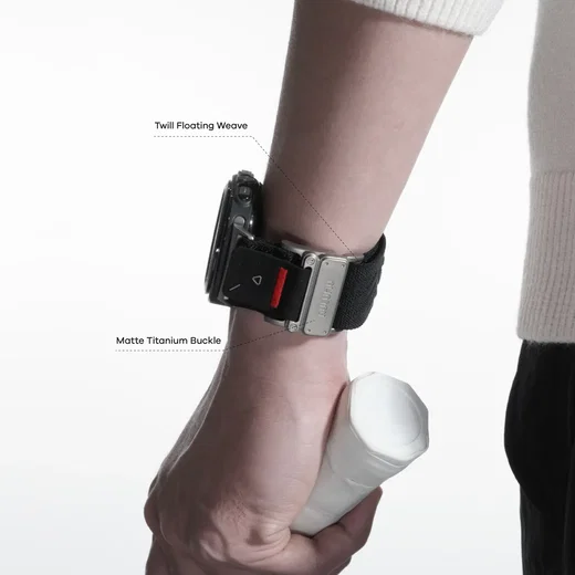 AULUMU Samsung Galaxy Watch Ultra 2 / 1 Bandje Magnetisch Zwart afbeelding 6