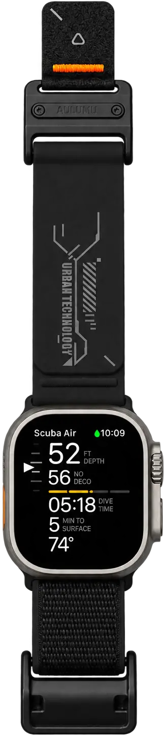 AULUMU Magnetisch Apple Watch Bandje 49/46/45/44/42mm Zwart afbeelding 4