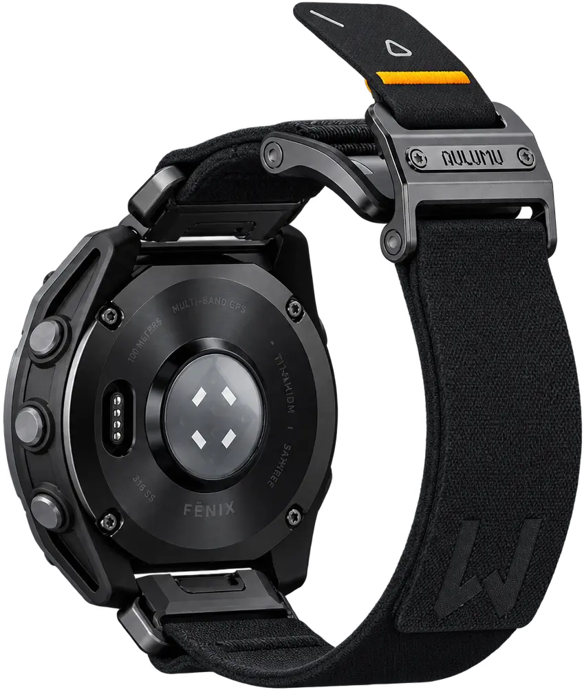 AULUMU Garmin QuickFit 26mm Bandje Magnetische Sluiting Zwart afbeelding 2