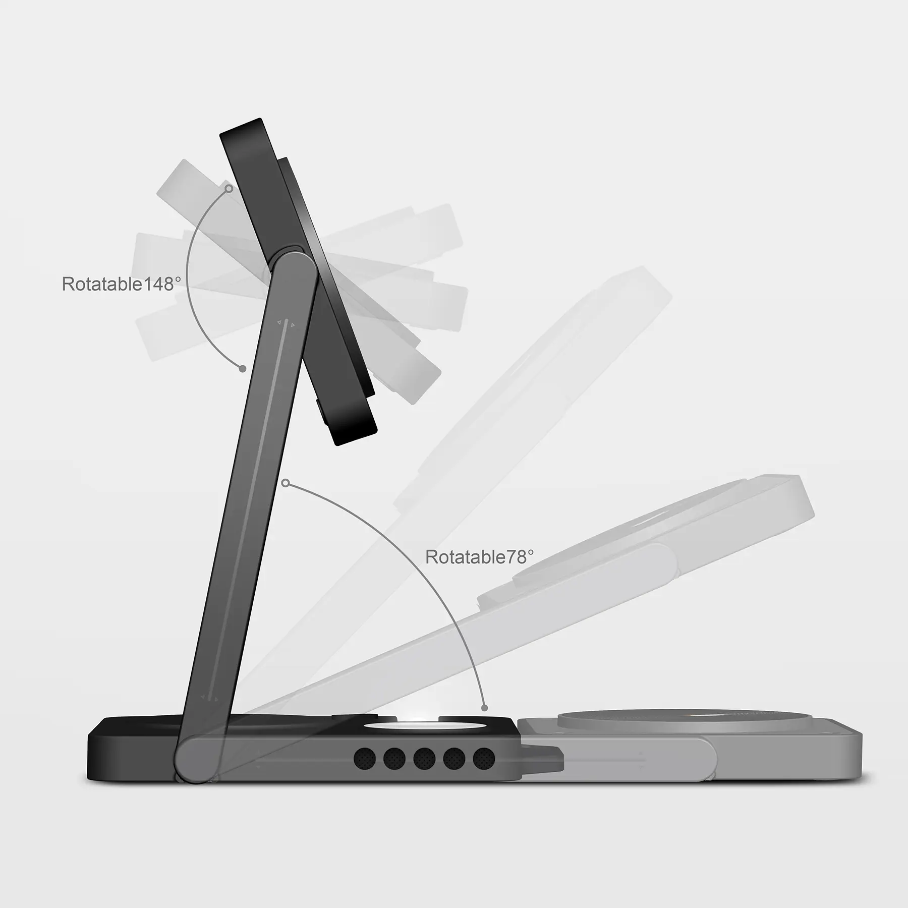 AULUMU M01 4-in-1 MagSafe Draadloze Oplader Opvouwbaar 15W afbeelding 5
